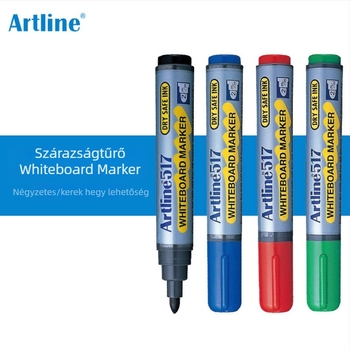 Fehértábla marker, törölhető, műanyag test, vonalvastagság 2 mm, dobozos csomagolás (Márka: Flag; Modell: EK-517 EK-519; Alkalmazás: fehér tábla)