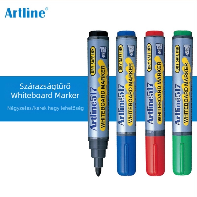 Fehértábla marker, törölhető, műanyag test, vonalvastagság 2 mm, dobozos csomagolás (Márka: Flag; Modell: EK-517 EK-519; Alkalmazás: fehér tábla)