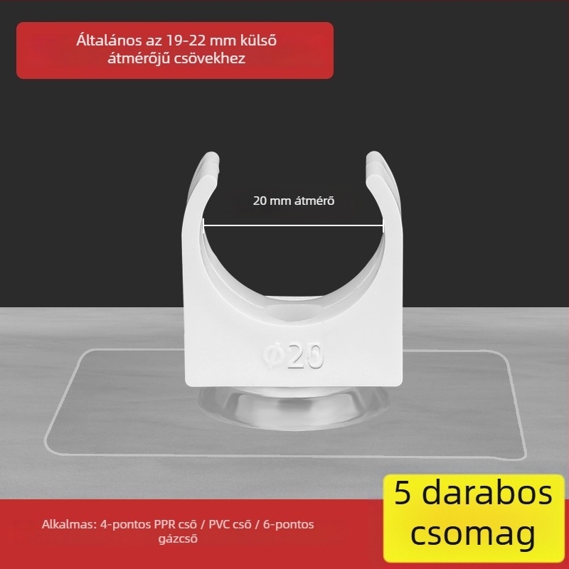 Fúrás nélküli vízcsőrögzítő klip PPR csövekhez, U-formájú falra szerelhető csőtartó gáznak és vízvezetéknek; Típus: Egyéb; Alkalmazási terület: Egyéb; Márka: Egyéb