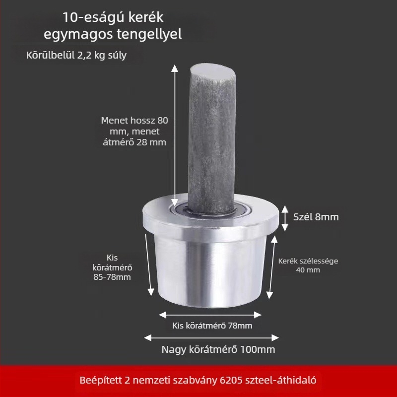 T-alakú acél egysíkú görgő teherliftező létrához, csatorna acélhoz, konusos barázdával, sínkerék — Sincere Quality