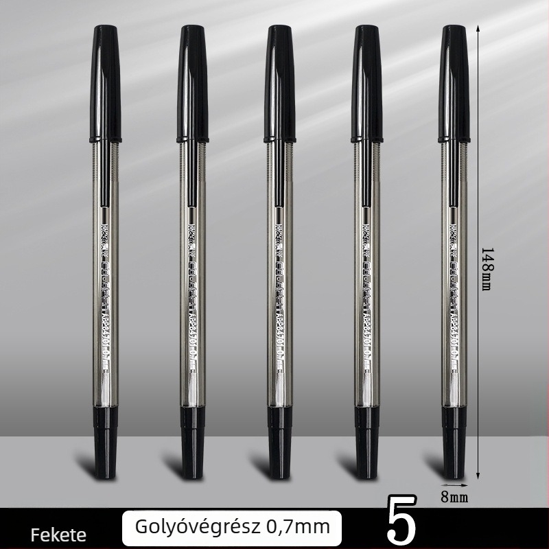 Régi típusú golyóstoll iroda használatra, hengeres test, nyomógombos mechanizmus, Morning Light márka, modell Spinning, általános iskolások számára
