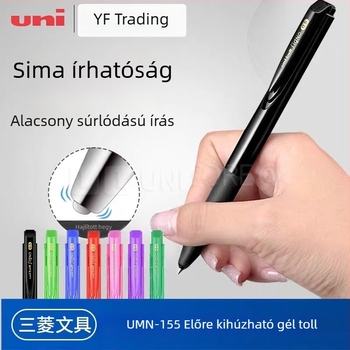 Uni Mitsubishi UMN-155 zselés toll, víz alapú tinta, 0,38 mm hegy, nem törölhető