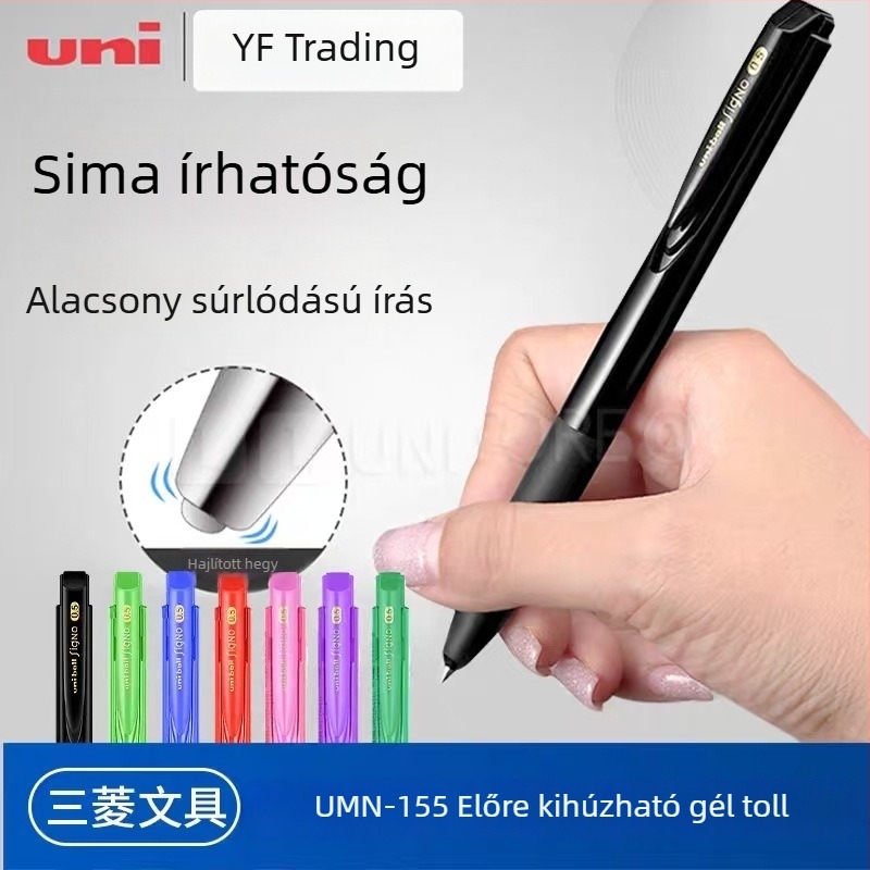 Uni Mitsubishi UMN-155 zselés toll, víz alapú tinta, 0,38 mm hegy, nem törölhető
