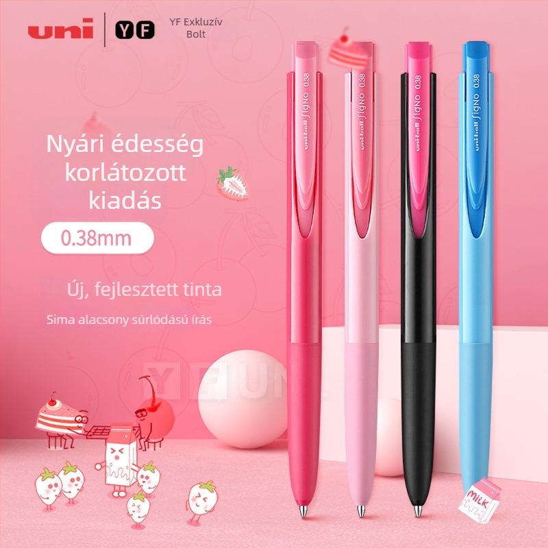 Uni Mitsubishi UMN-155 zselés toll, víz alapú tinta, 0,38 mm hegy, nem törölhető