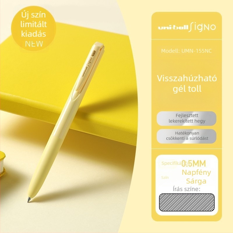 Uni Mitsubishi UMN-155 zselés toll, víz alapú tinta, 0,38 mm hegy, nem törölhető