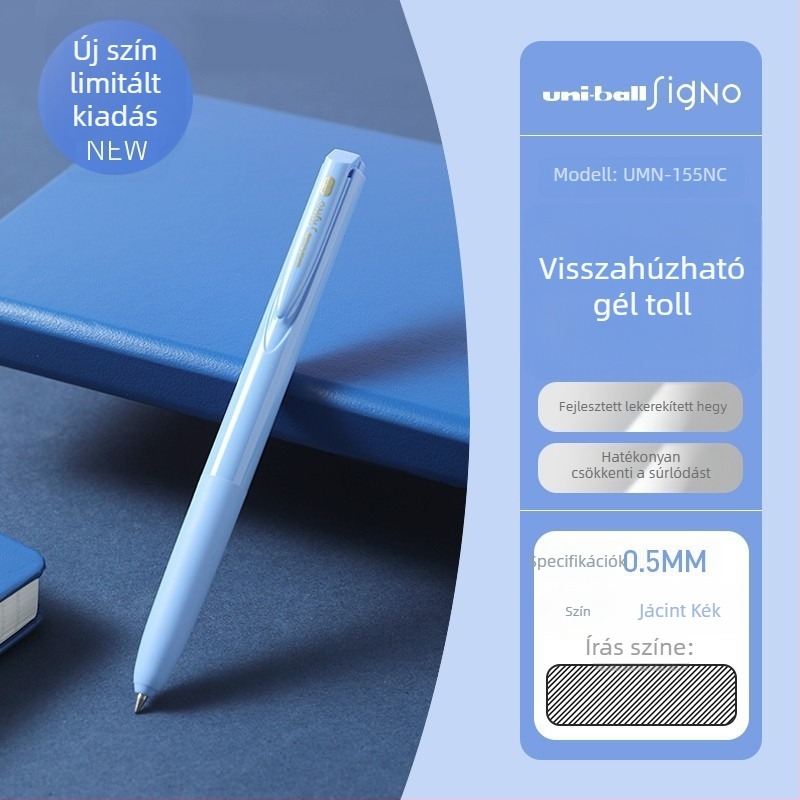 Uni Mitsubishi UMN-155 zselés toll, víz alapú tinta, 0,38 mm hegy, nem törölhető