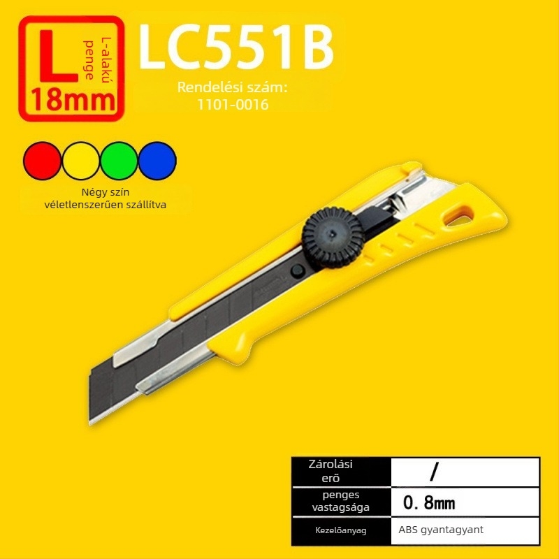 Tajima univerzális kés 9 mm automatikus záródással, ABS markolattal – Modell LC305P/LC301B/LC303B