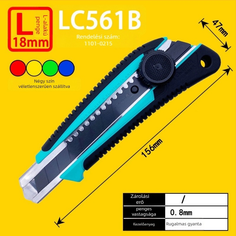 Tajima univerzális kés 9 mm automatikus záródással, ABS markolattal – Modell LC305P/LC301B/LC303B