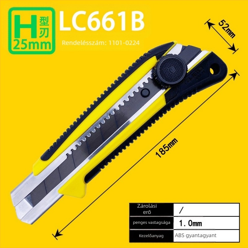 Tajima univerzális kés 9 mm automatikus záródással, ABS markolattal – Modell LC305P/LC301B/LC303B