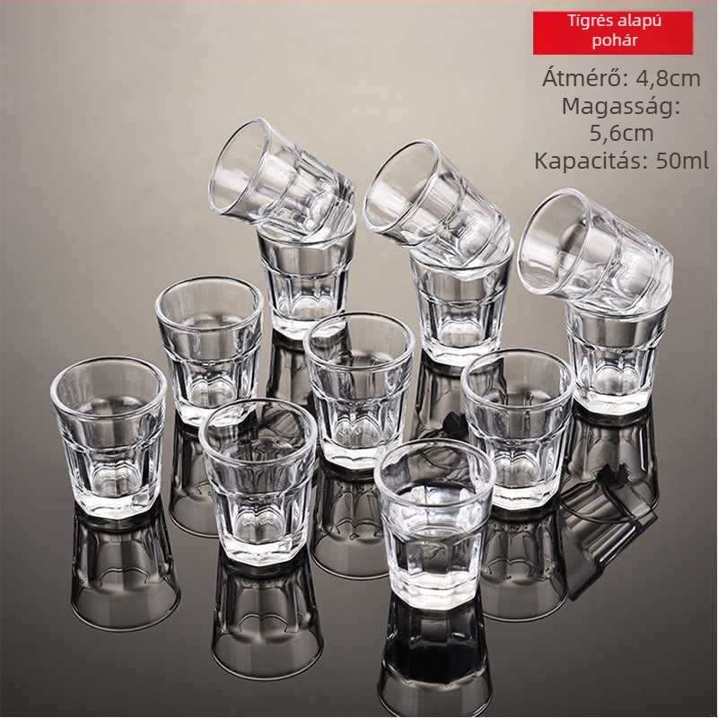 Pohárkészlet szeszes italokhoz, általános üvegből, kapacitás 1000 ml felett, több mint 10 darab, egyszerű stílus
