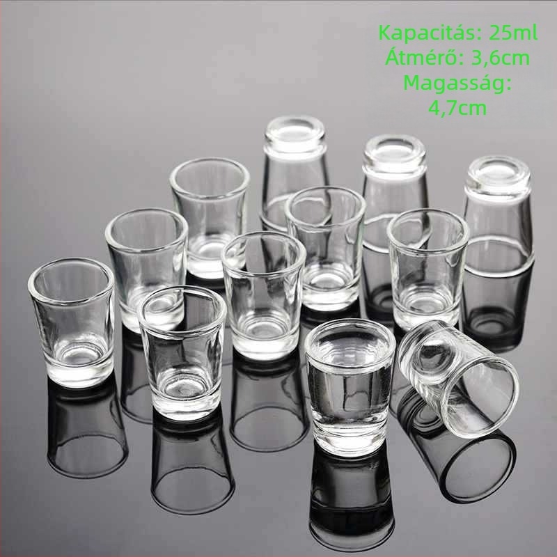 Pohárkészlet szeszes italokhoz, általános üvegből, kapacitás 1000 ml felett, több mint 10 darab, egyszerű stílus