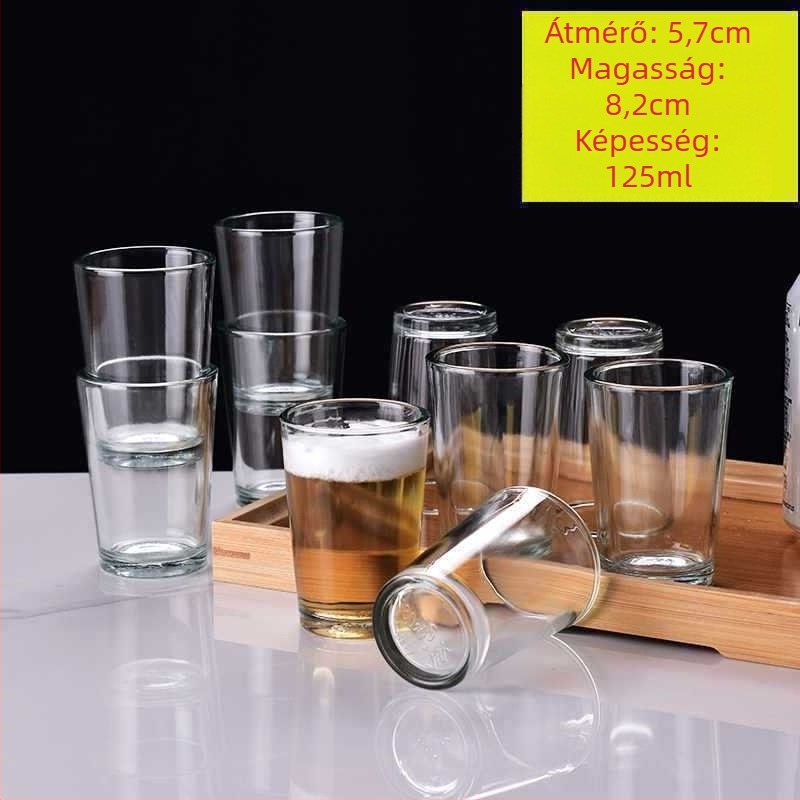 Pohárkészlet szeszes italokhoz, általános üvegből, kapacitás 1000 ml felett, több mint 10 darab, egyszerű stílus