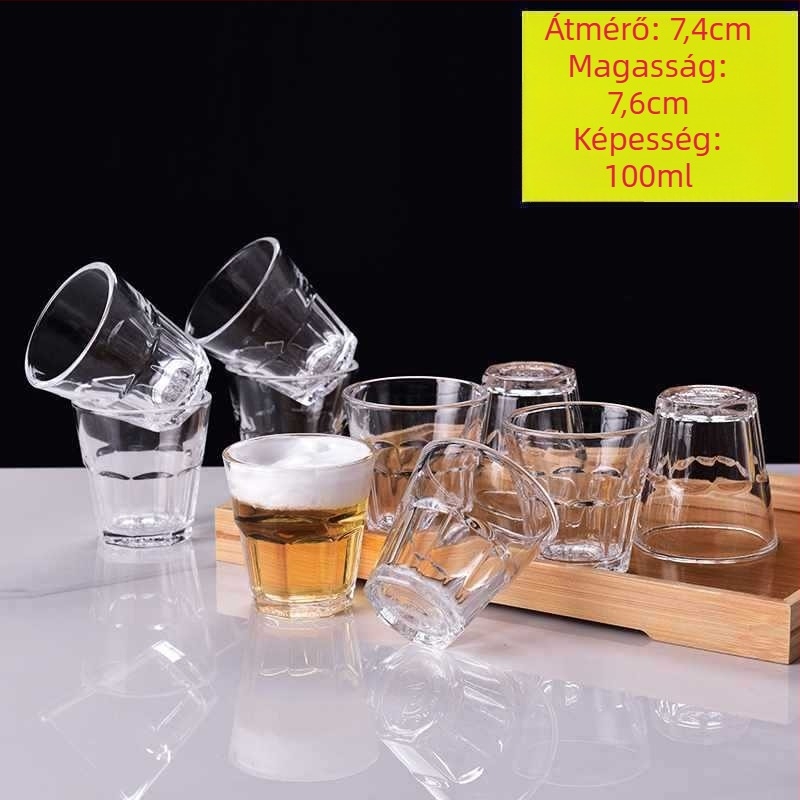 Pohárkészlet szeszes italokhoz, általános üvegből, kapacitás 1000 ml felett, több mint 10 darab, egyszerű stílus