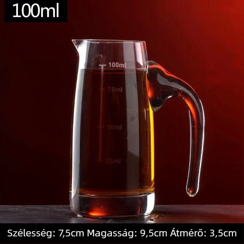 Ólommentes kristályból készült likőr-dekanter készlet mérőskálával – poharakkal otthoni használatra, stílus: új kínai stílus