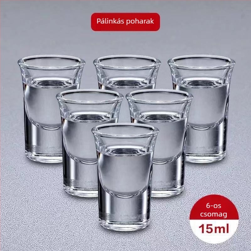 Ólommentes kristályból készült likőr-dekanter készlet mérőskálával – poharakkal otthoni használatra, stílus: új kínai stílus