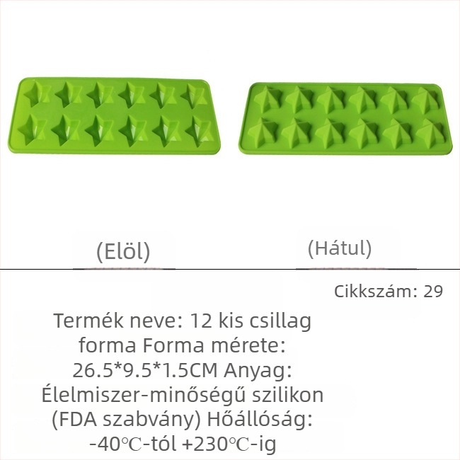 Szilikon szappanforma – négyzet alakú, több részes készlet virág- és szív alakú karikatúra formákkal DIY-hoz