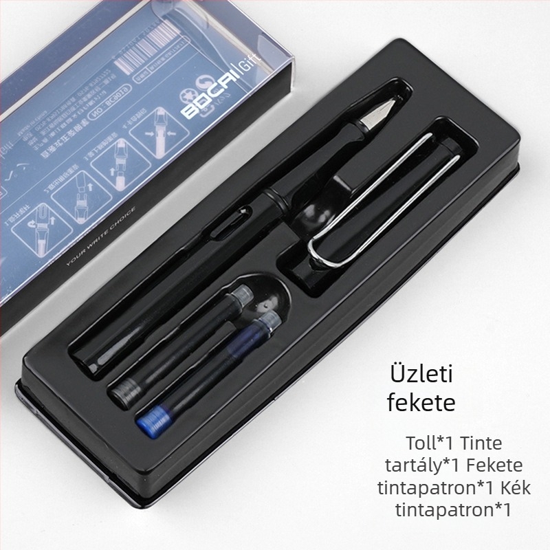 Bocai BC9019 tollkészlet ajándékdobozban – diákoknak, helyes testtartás írásgyakorláshoz, irodai ajándék