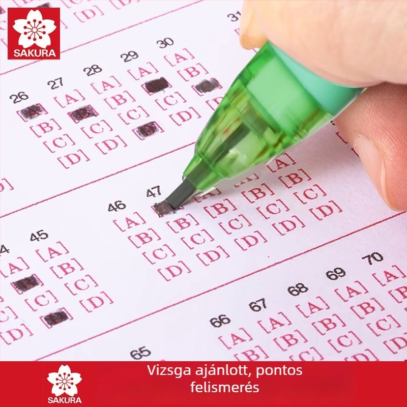 Vizsgákhoz készült mechanikus ceruza, modell XES1018C, műanyag tokozás, kártyák rajzolásához, vizsgához használt ceruza