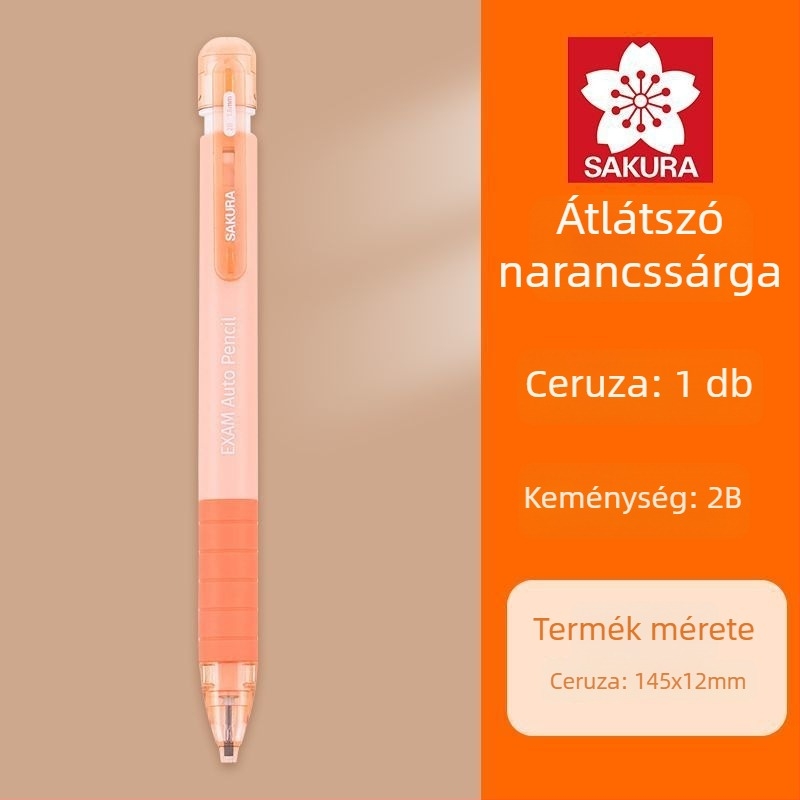 Vizsgákhoz készült mechanikus ceruza, modell XES1018C, műanyag tokozás, kártyák rajzolásához, vizsgához használt ceruza