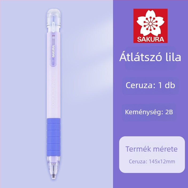 Vizsgákhoz készült mechanikus ceruza, modell XES1018C, műanyag tokozás, kártyák rajzolásához, vizsgához használt ceruza