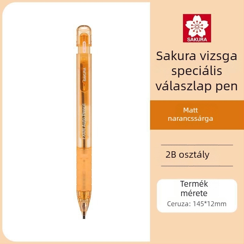 Vizsgákhoz készült mechanikus ceruza, modell XES1018C, műanyag tokozás, kártyák rajzolásához, vizsgához használt ceruza
