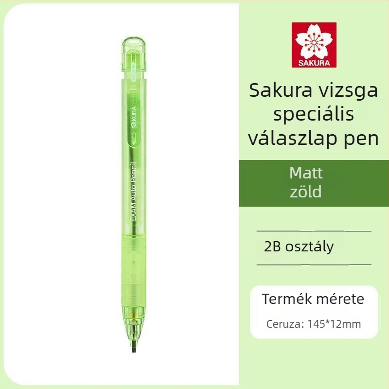 Vizsgákhoz készült mechanikus ceruza, modell XES1018C, műanyag tokozás, kártyák rajzolásához, vizsgához használt ceruza