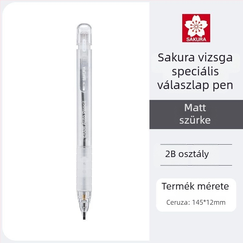 Vizsgákhoz készült mechanikus ceruza, modell XES1018C, műanyag tokozás, kártyák rajzolásához, vizsgához használt ceruza