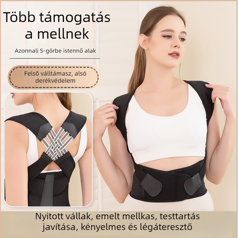 Hátsó korrekciós öv légáteresztő, láthatatlan testtartás-támogatással — modell Ribbon; dinamikus hátsó támogatás; piacra került 2023-ban; gyártó Wenzhou Boxun Textile Co., Ltd.