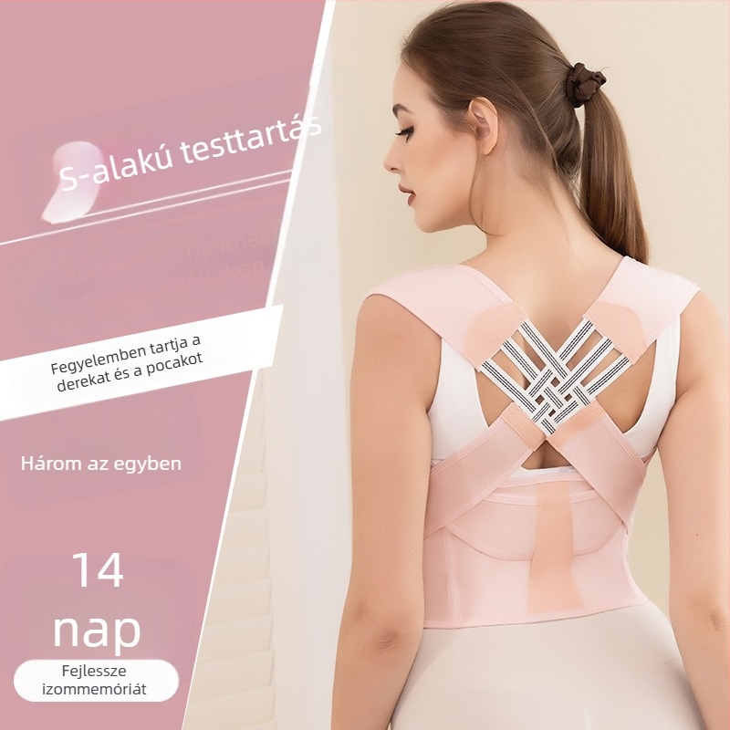 Hátsó korrekciós öv légáteresztő, láthatatlan testtartás-támogatással — modell Ribbon; dinamikus hátsó támogatás; piacra került 2023-ban; gyártó Wenzhou Boxun Textile Co., Ltd.