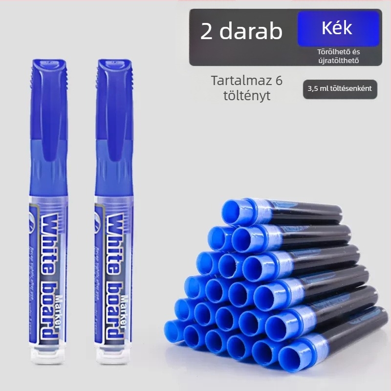 Vízbázisú marker fehér táblára, széles hegye, könnyen törölhető, tanítóknak — Márka Olympic Entertainment