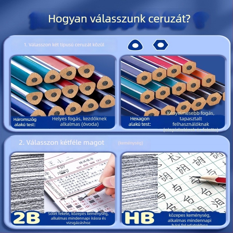 Deli kerek fa ceruza 2B óvodások számára