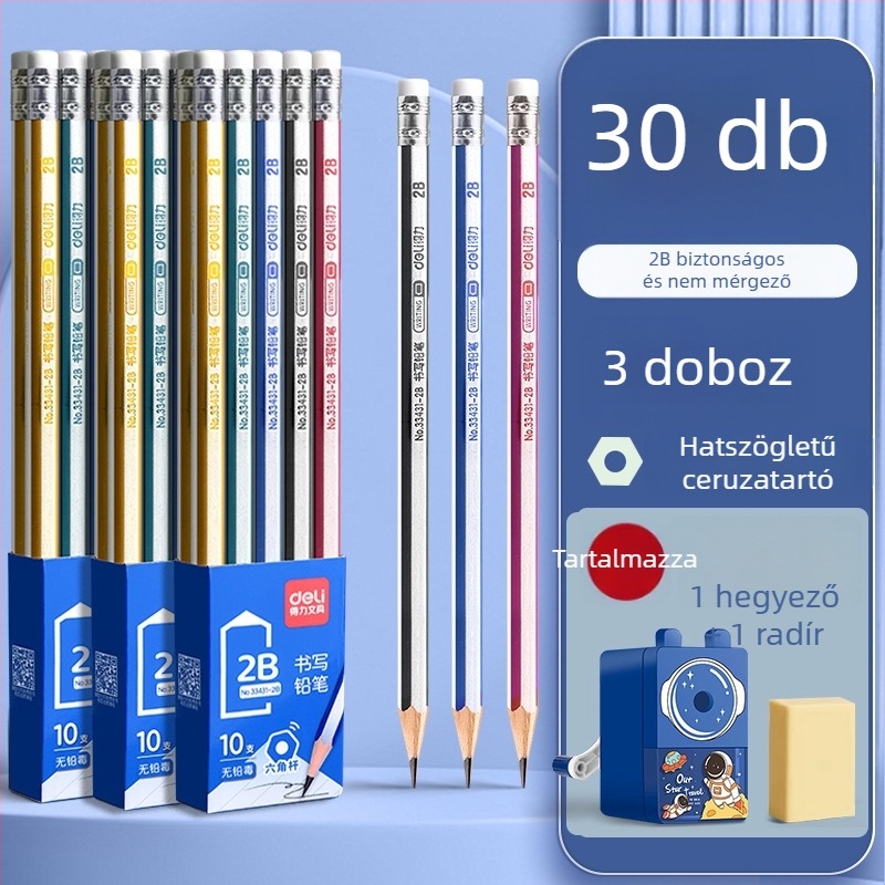 Deli kerek fa ceruza 2B óvodások számára