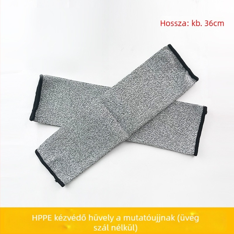 HPPE 5-ös szintű alkari védő, vágásálló és kopásálló mandzsetta, üvegvágáshoz és fémmegmunkáláshoz