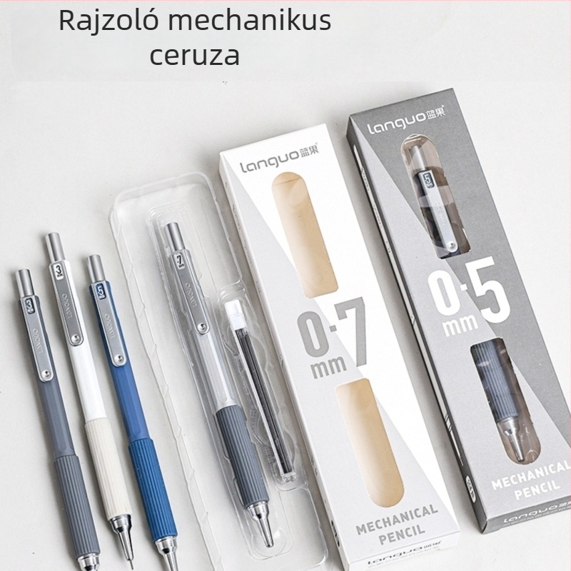 Mechanikus ceruza, fém test, hegyezés nélküli, írásra.