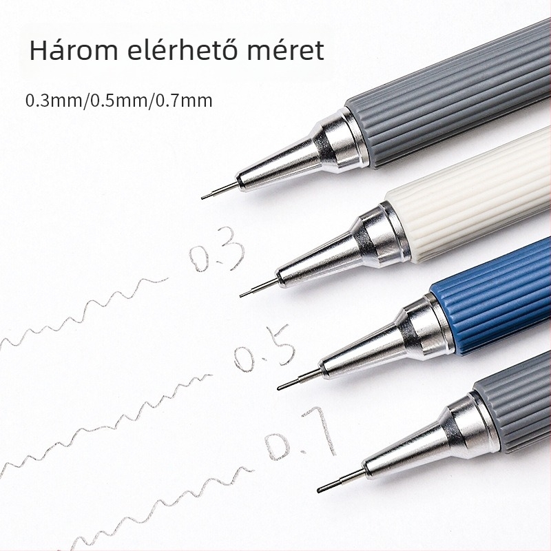 Mechanikus ceruza, fém test, hegyezés nélküli, írásra.