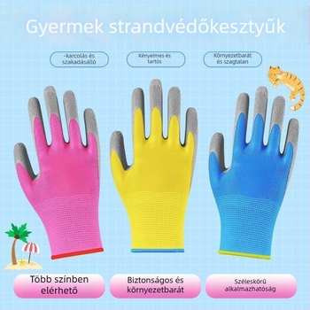 Gyerekeknek szánt védő kertészkedési kesztyűk — szúrásálló, vízálló, csúszásmentes, osztrigák szedésére; Maidexin, 360 g