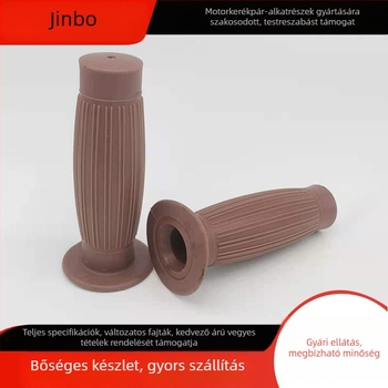 Retro motorkerékpár kormányvédő gumírozott borítással és csíkos mintával