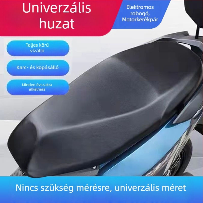 Elektromos jármű ülésvédő huzat — UV-védelem, vízálló, vastagított dizájn, univerzális illeszkedés motorkerékpárokhoz és robogókhoz, bőr ülésfedő