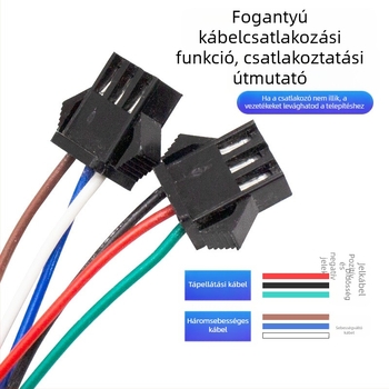 Elektromos jármű gyorsító markolat — gumi bevonattal, 3 sebességű