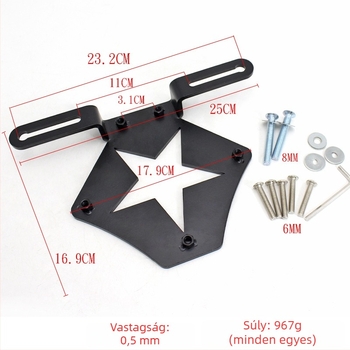 Motorkerékpár oldaltáska tartó – fémszerkezet, márka Wind and Fire Car, univerzális kompatibilitás, oldaltáska tartó