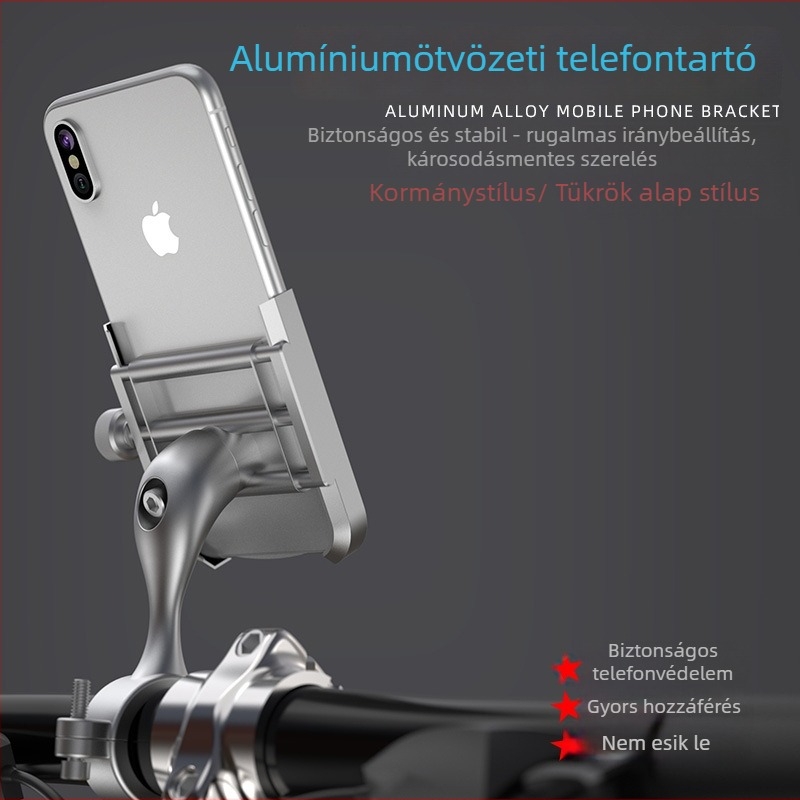 Alumínium-ötvözetű motorkerékpártelefon-tartó általános modellekhez — Speed motorcycle products, modell 20201027