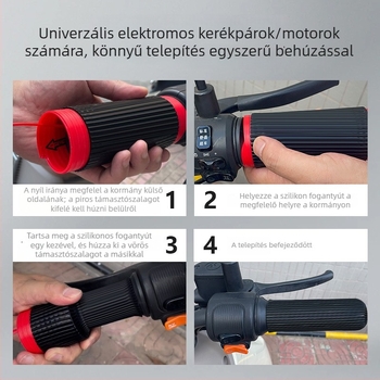 Szilikon univerzális kormányvédő burkolat motorkerékpárhoz, elektromos járműhöz, triciklire és kerékpárhoz | vízálló, csúszásmentes, kopásálló | vastag kivitel | testreszabás elérhető