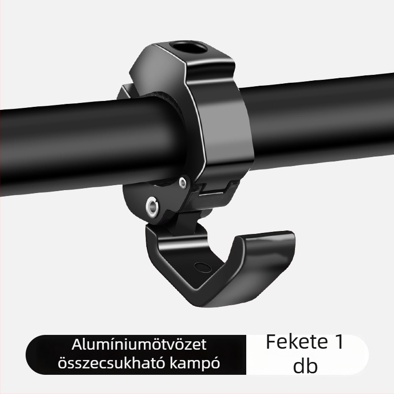 Univerzális kormányra szerelhető akasztó tárolóval elektromos járművekhez — teherbíró csat kerékpárokhoz és motorkerékpárokhoz