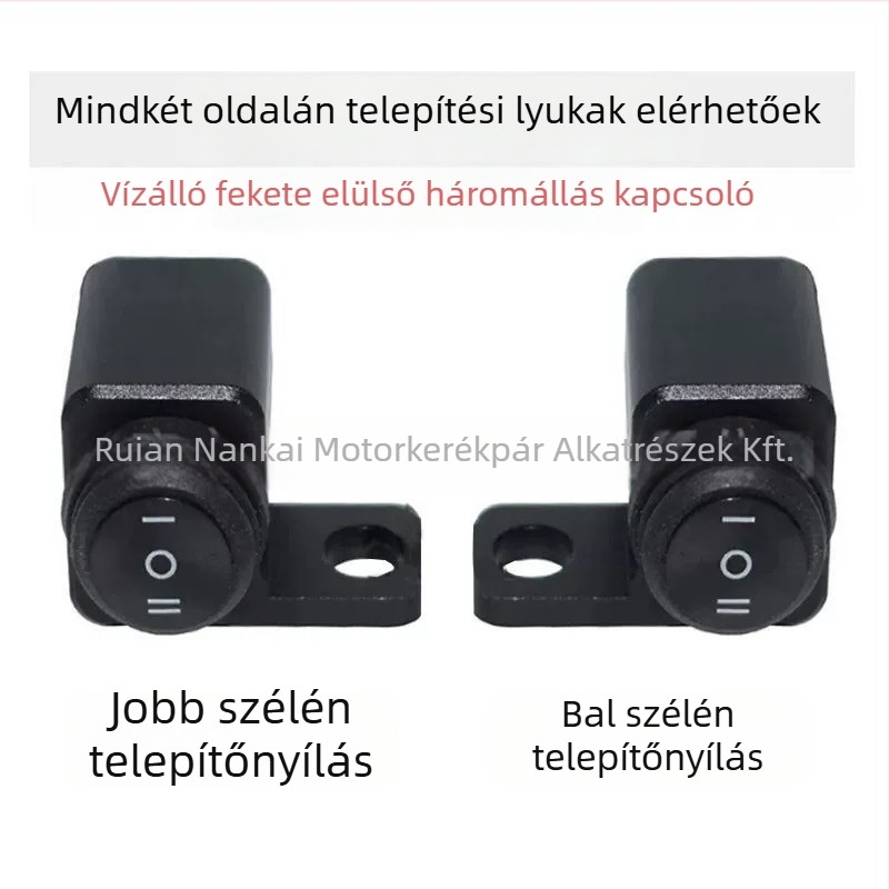 NK-251 Alumínium ötvözet burkolatú háromállású fényszórókapcsoló, 60 cm réz vezeték, Motokrossz ATV-hez – Teljesítmény-módosítás