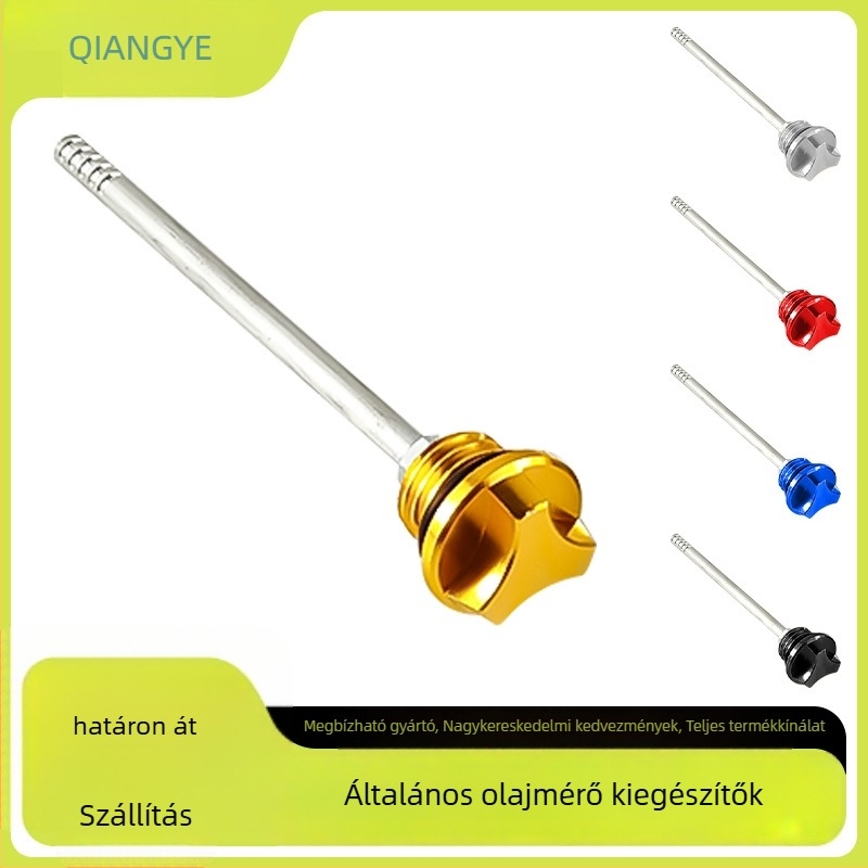 Motorkerékpár olajszint-dipstick alumínium ötvözetből, CNC megmunkálás, univerzális, esztétikai kiegészítő