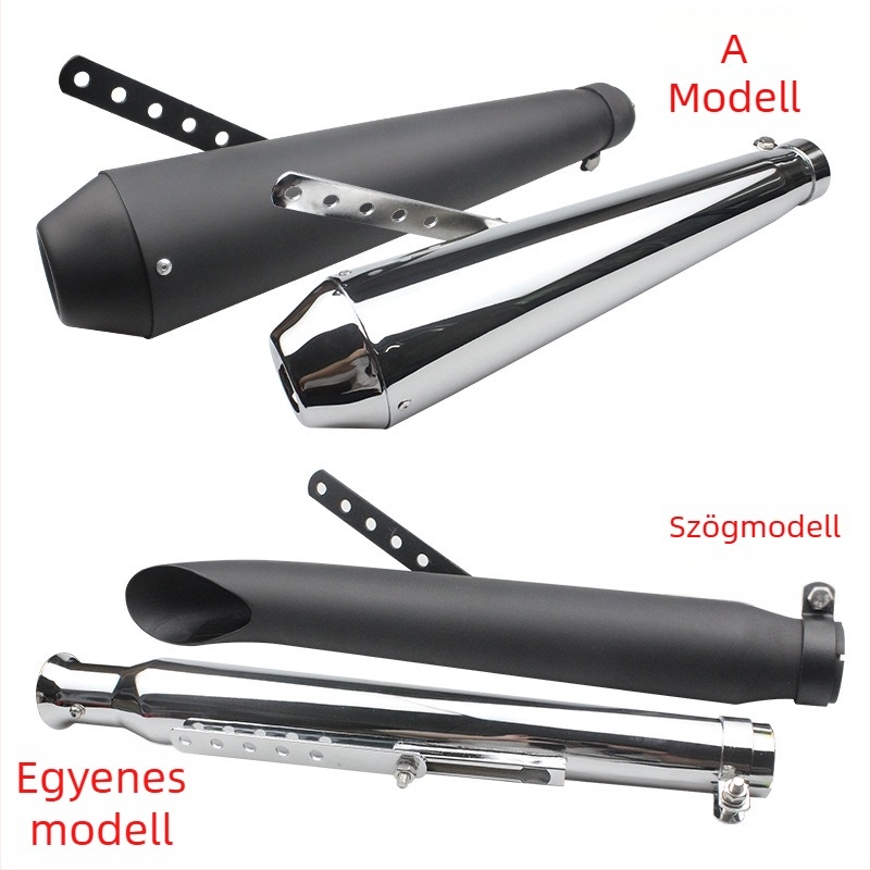 Motorkerékpár kipufogócső - univerzális, állítható, retro-modifikált kiegészítő (Anyag: rozsdamentes acél; Márka: Yixuanbao; Stílus: Egyéb)