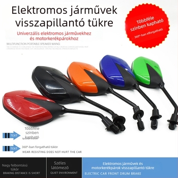 Dekoratív hátsó tükrök módosított elektromos rollerekhez, univerzális visszapillantó tükrök elektromos kerékpárokhoz, hátrameneti tükrök, kísérteties tűz visszaverők