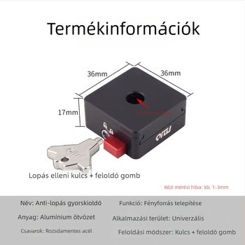 LED reflektor anti-törés gyorskioldó tartó autókhoz és motorkerékpárokhoz, alumíniumötvözet
