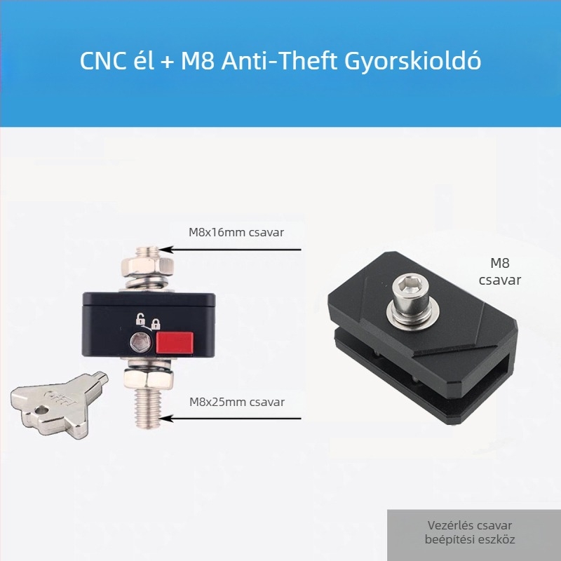 LED reflektor anti-törés gyorskioldó tartó autókhoz és motorkerékpárokhoz, alumíniumötvözet