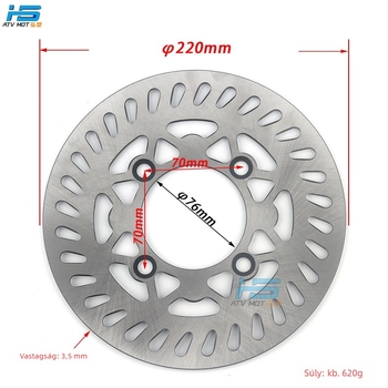 HS márkájú féktárcsa motokrosszhoz és ATV-hez, acél, C-típus, 180–220 mm átmérő, belső furat 76 mm